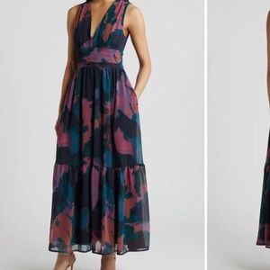 Print Sleeveless Chiffon Maxi Dress Beautiful dress xs